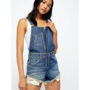 WE THE FREE Free People Short Overalls